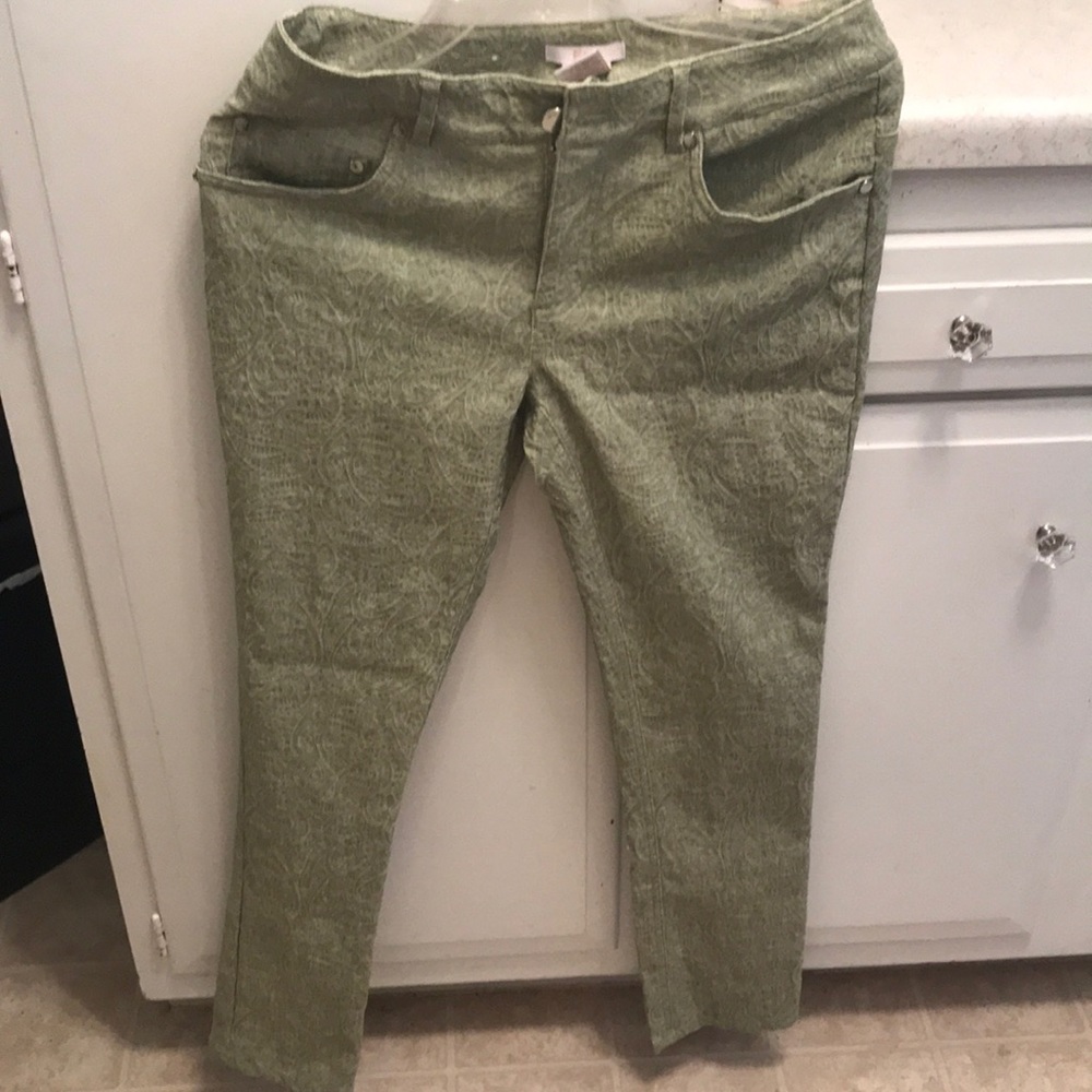 Lime Green Eric Signature Lace Stretch Pants
